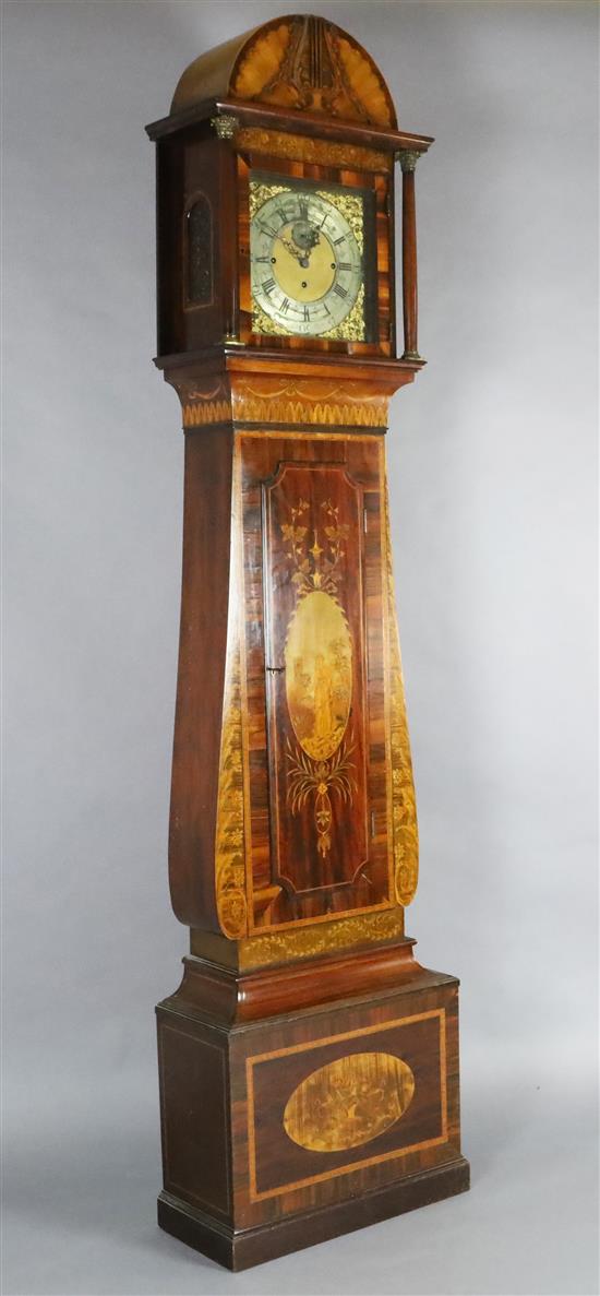 Richard Midgley. A George III later cased chiming eight day longcase clock, 7ft 10in.